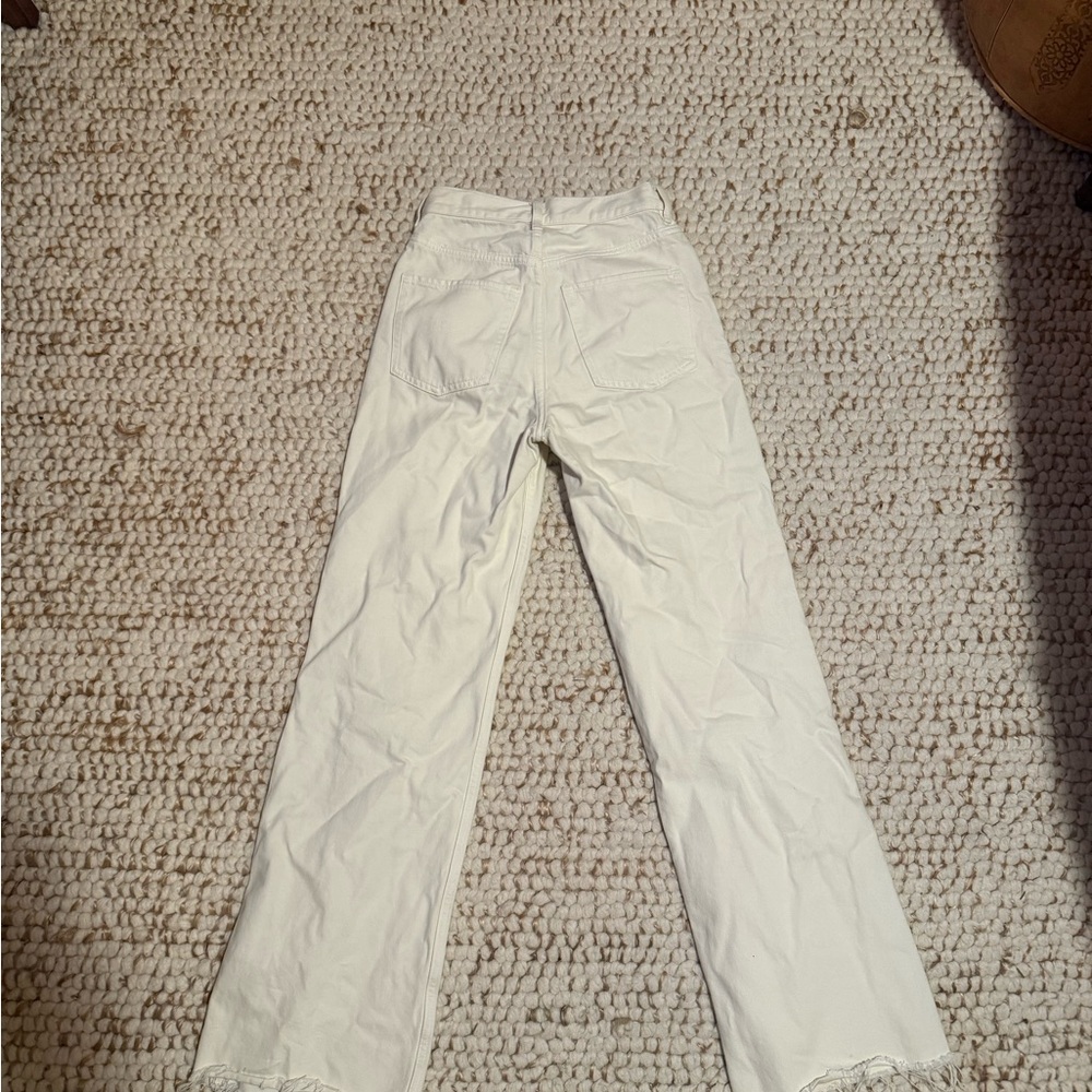 & Other Stories Off-White Wide Leg Jeans View 2